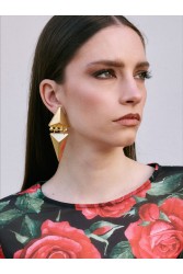 KALEIDO Totem Earrings Gold Επιχρυσωμένα  Σκουλαρίκια από Ορείχαλκο