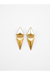 KALEIDO Totem Earrings Gold Επιχρυσωμένα  Σκουλαρίκια από Ορείχαλκο