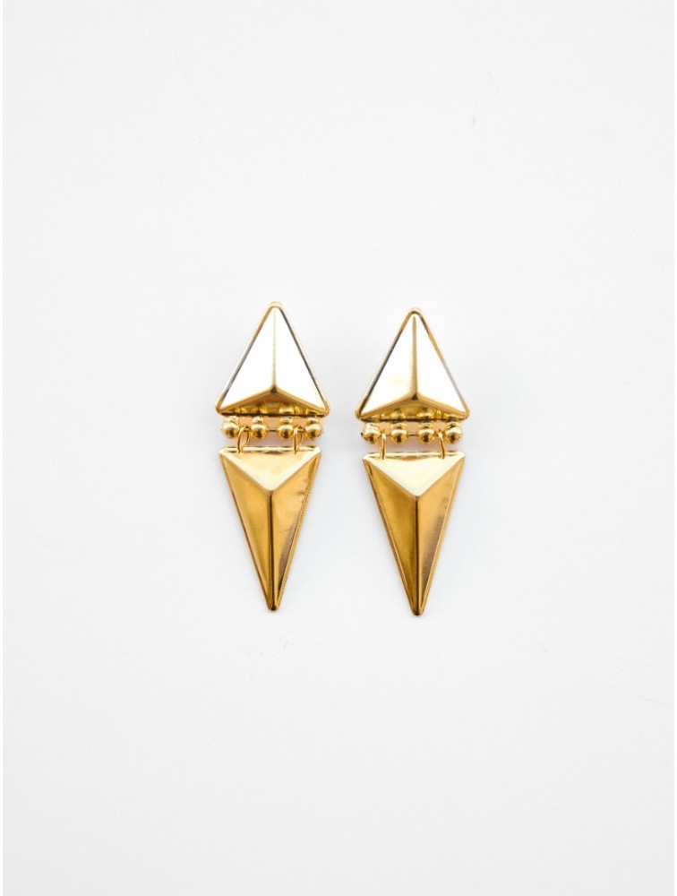 KALEIDO Totem Earrings Gold Επιχρυσωμένα  Σκουλαρίκια από Ορείχαλκο