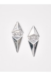 KALEIDO Totem Earrings Silver Επάργυρα  Σκουλαρίκια από Ορείχαλκο