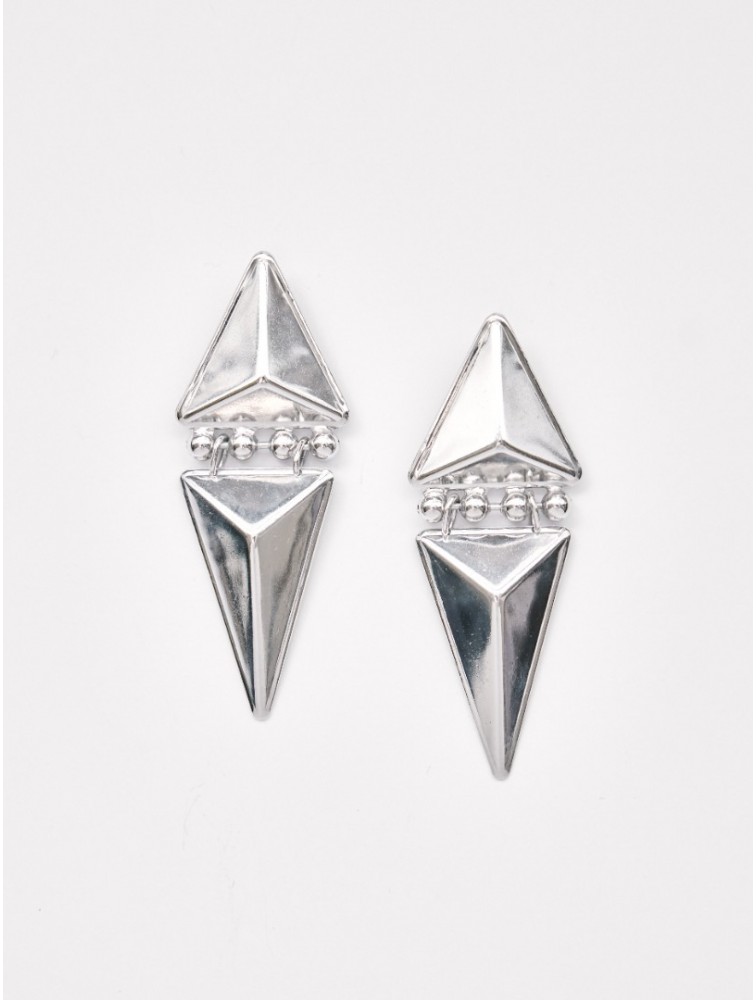 KALEIDO Totem Earrings Silver Επάργυρα  Σκουλαρίκια από Ορείχαλκο