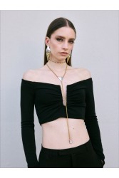 KALEIDO Trinity Drop Necklace Επιχρυσωμένο κολιέ από Ανοξείδωτο Ατσάλι