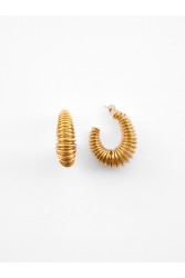 KALEIDO Whirl Earrings Gold Gold Plated Brass Earrings