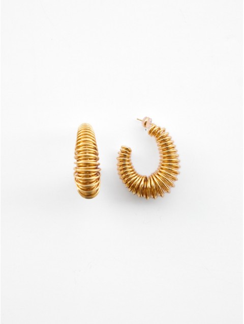 KALEIDO Whirl Earrings Gold Gold Plated Brass Earrings