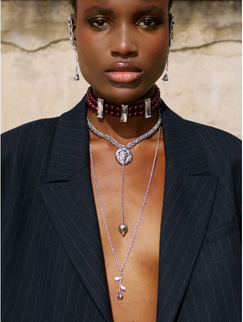 KALEIDO Jolene Necklace Επάργυρο Κολιέ από Ανοξείδωτο Ατσάλι