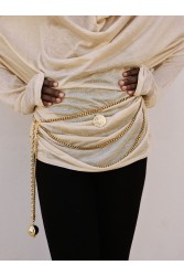 KALEIDO Lumiere Belt Necklace Επιχρυσωμένη Ζώνη κολιέ από Ανοξείδωτο Ατσάλι