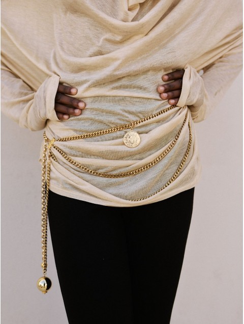 KALEIDO Lumiere Belt Necklace Επιχρυσωμένη Ζώνη κολιέ από Ανοξείδωτο Ατσάλι