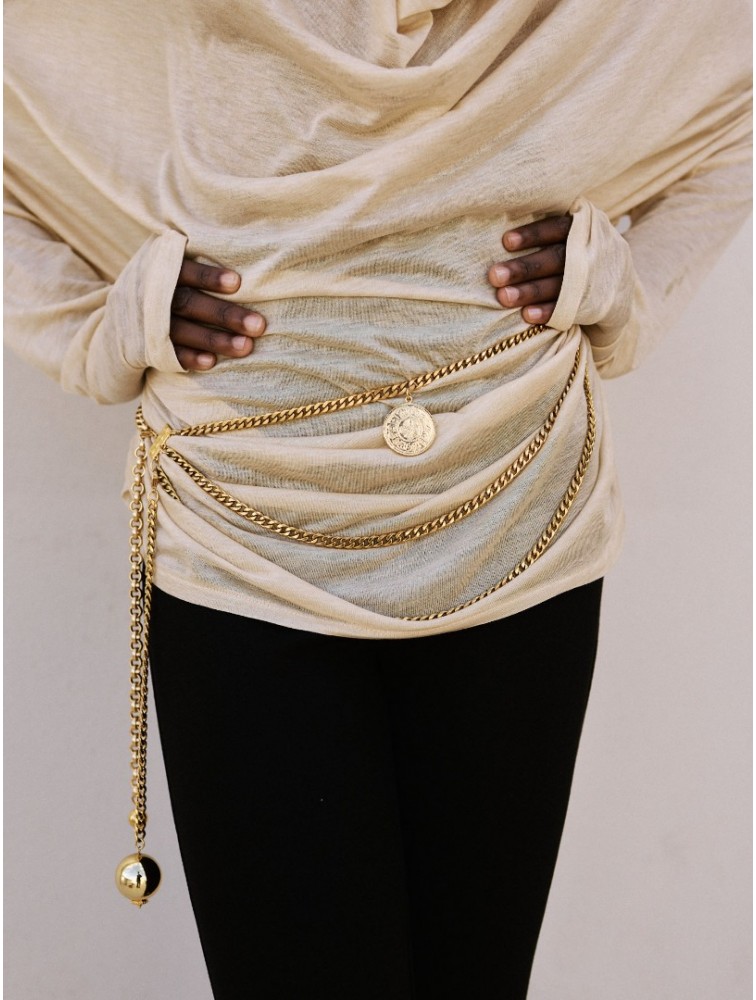 KALEIDO Lumiere Belt Necklace Επιχρυσωμένη Ζώνη κολιέ από Ανοξείδωτο Ατσάλι