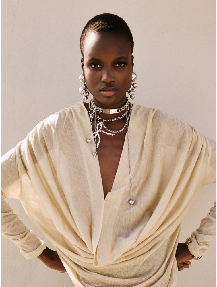 KALEIDO Checkmate Choker Necklace Επάργυρο Κολιέ από Ανοξείδωτο Ατσάλι