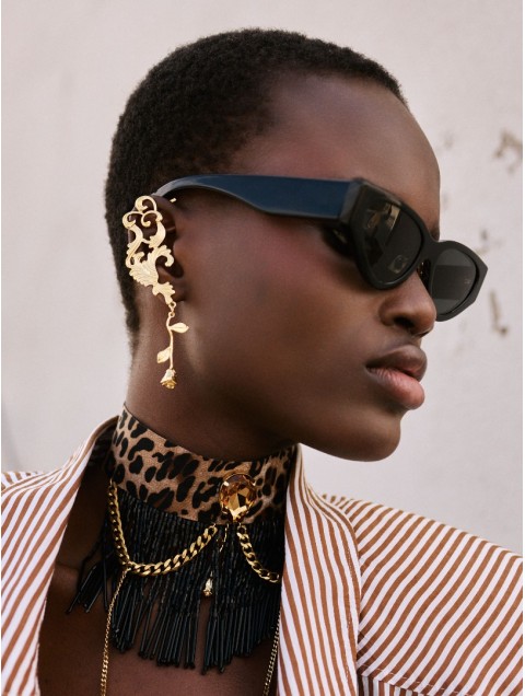 KALEIDO Calla Lilly Earrings Επίχρυσα Σκουλαρίκια από Ορείχαλκο 