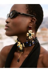 KALEIDO Veronique Earrings Χρυσά Σκουλαρίκια από Ορείχαλκο