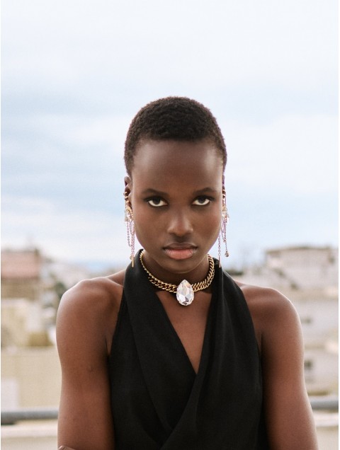 KALEIDO Twinkle Necklace Crystal Επιχρυσωμένο Κολιέ από Ανοξείδωτο Ατσάλι