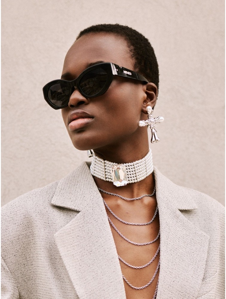 KALEIDO Callisto Choker Silver Επάργυρο Κολιέ από Ορείχαλκο και Πέρλες
