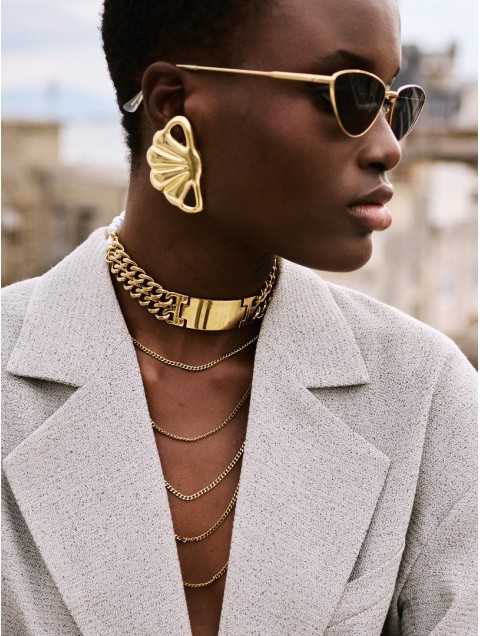 KALEIDO Blaze Necklace Επιχρυσωμένο Κολιέ από Ανοξείδωτο Ατσάλι