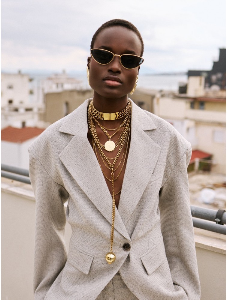 KALEIDO Harlow Necklace Επιχρυσωμένο Kολιέ από Aνοξείδωτο Aτσάλι