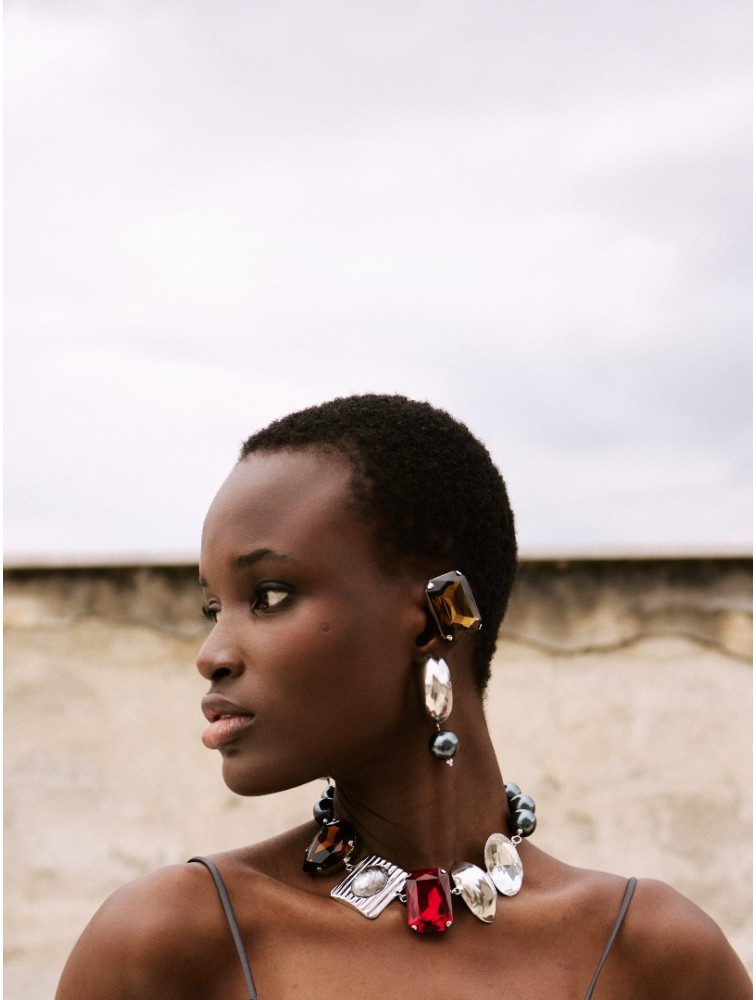KALEIDO Prisma Earrings Ασημένια Σκουλαρίκια από Ορείχαλκο