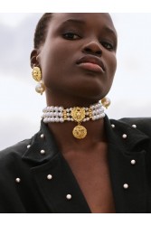 KALEIDO Leon Necklace Επιχρυσωμένο κολιέ από Ορείχαλκο και Πέρλες