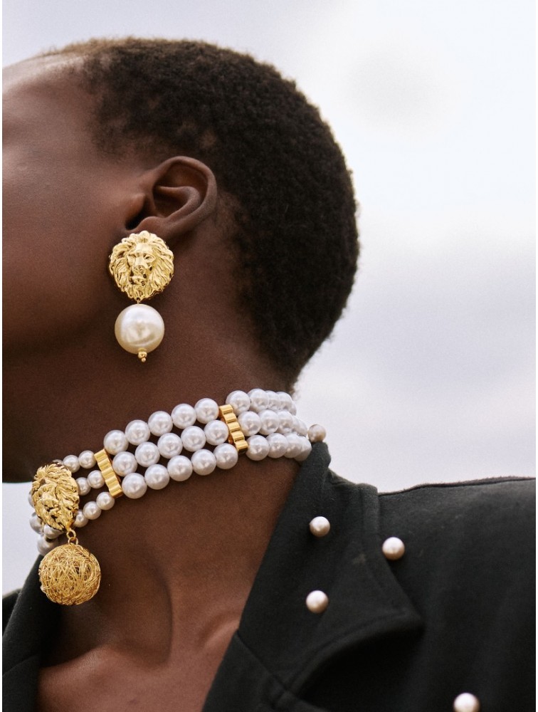 KALEIDO Izar Earrings Επιχρυσωμένο Κολιέ από Ορείχαλκο