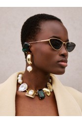 KALEIDO Reina Earrings Χρυσά Σκουλαρίκια από Ορείχαλκο