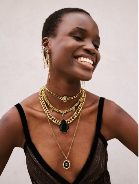 KALEIDO Shira Necklace Επιχρυσωμένο κολιέ από Ανοξείδωτο Ατσάλι