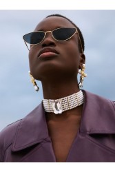 KALEIDO Callisto Choker Gold Επίχρυσο Κολιέ από Ανοξείδωτο Ατσάλι και Πέρλες