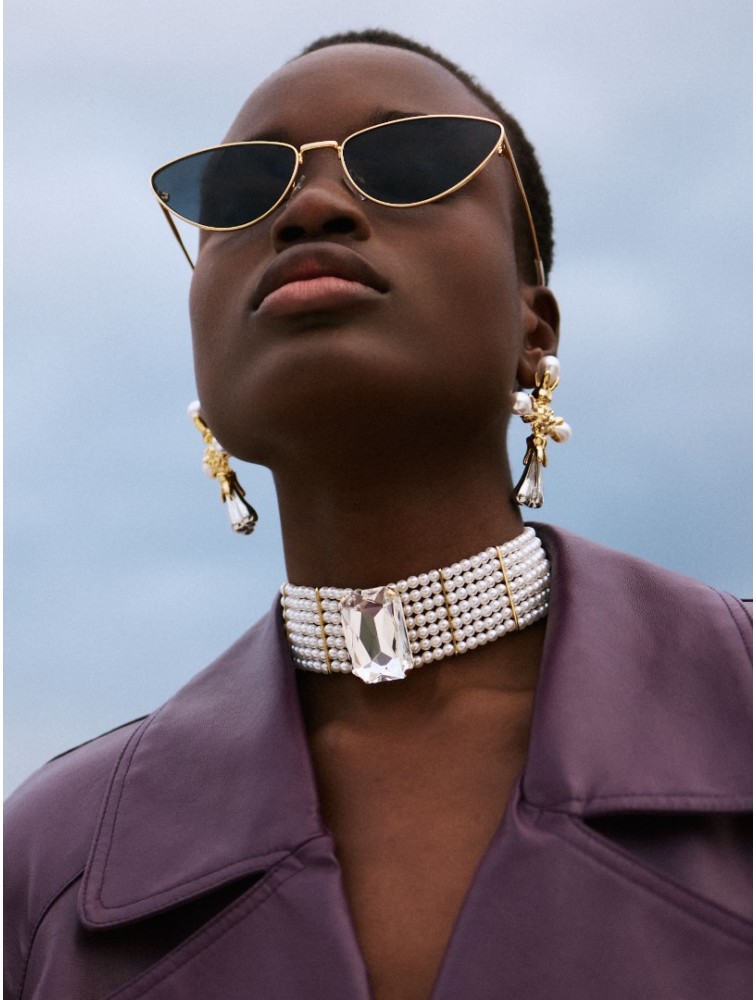 KALEIDO Callisto Choker Gold Επίχρυσο Κολιέ από Ανοξείδωτο Ατσάλι και Πέρλες