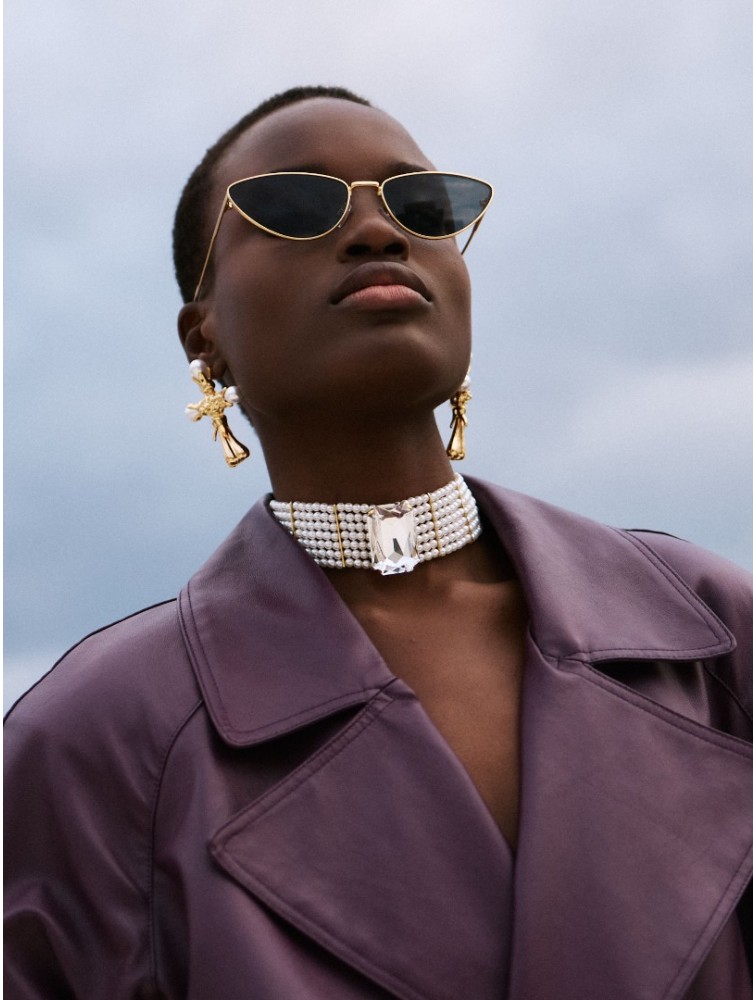 KALEIDO Callisto Choker Gold Επίχρυσο Κολιέ από Ανοξείδωτο Ατσάλι και Πέρλες