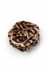KALEIDO ANIMAL PRINT FLOWER Brooch Λεοπάρ Καρφίτσα
