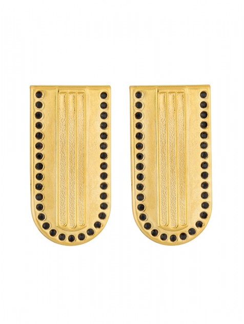 KALEIDO ANTIOPE Earrings Black Χρυσά Σκουλαρίκια