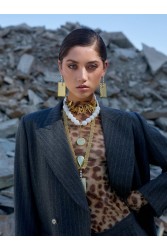 KALEIDO MADNESS Necklace Χρυσό Κολιέ από ορείχαλκο επιχρυσωμένο 24 καρατίων