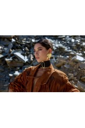 KALEIDO AGAPE Earrings Χρυσά Σκουλαρίκια από ορείχαλκο 24 καρατίων