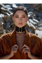 KALEIDO AGAPE Earrings Χρυσά Σκουλαρίκια από ορείχαλκο 24 καρατίων