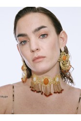 KALEIDO NOA Earrings Σκουλαρίκια από ορείχαλκο επιχρυσωμένο 24 καρατίων