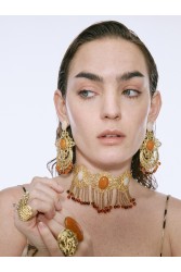 KALEIDO NOA Earrings Σκουλαρίκια από ορείχαλκο επιχρυσωμένο 24 καρατίων