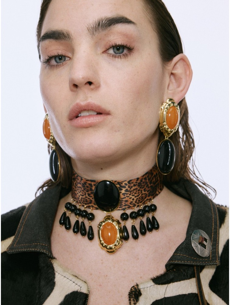 KALEIDO PATRIZIA Earrings Σκουλαρίκια από ορείχαλκο επιχρυσωμένο 24 καρατίων