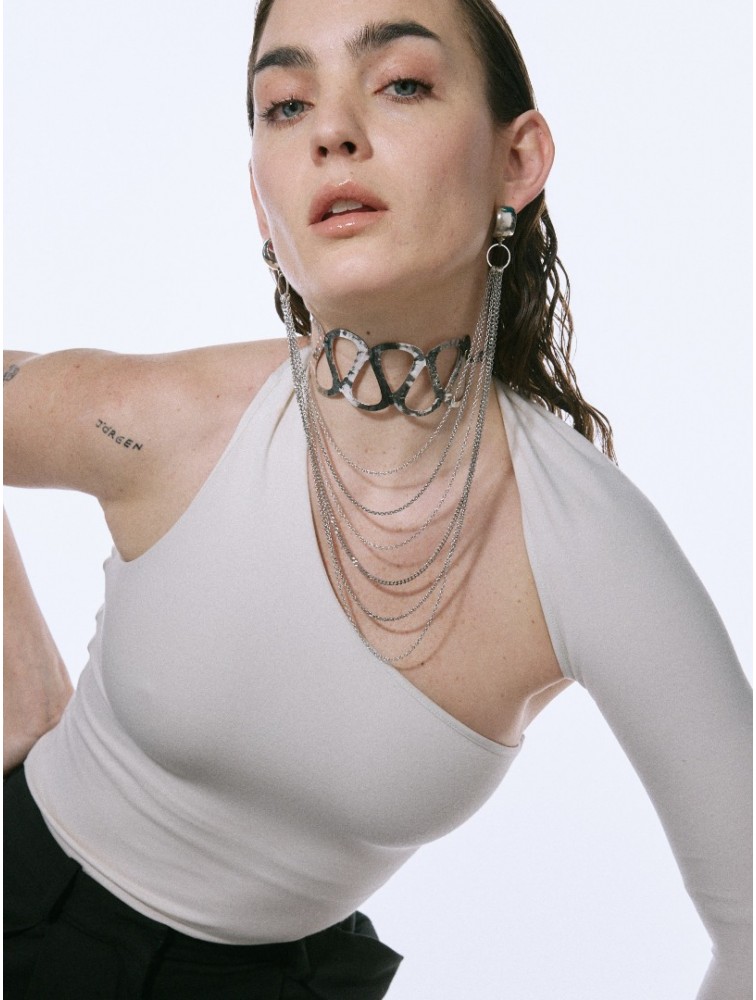 KALEIDO ECHO CHOKER Silver Ασημένιο Τσόκερ από Επάργυρο σφυρηλατημένο ορείχαλκο