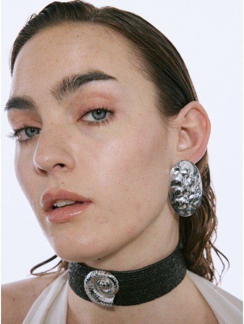 KALEIDO DAPHNE Earrings Σκουλαρίκια από ορείχαλκο επαργυρωμένα