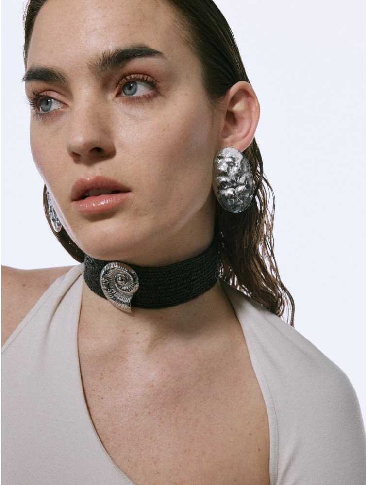 KALEIDO DAPHNE Earrings Σκουλαρίκια από ορείχαλκο επαργυρωμένα