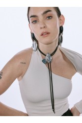 KALEIDO NOIRE Earrings Σκουλαρίκια από ορείχαλκο επαργυρωμένα