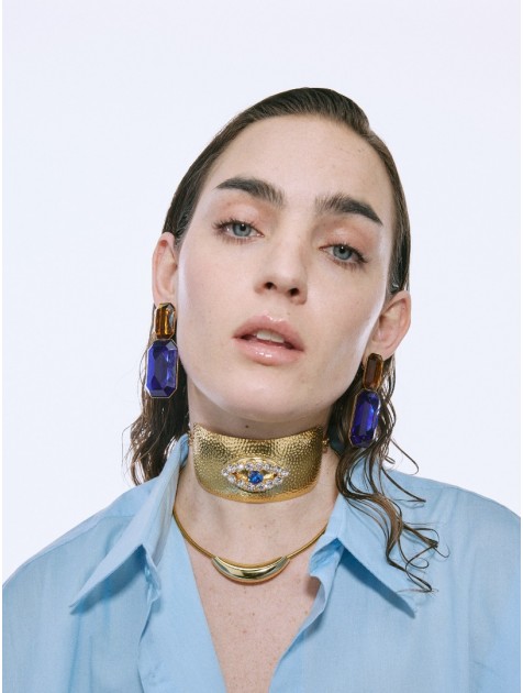 KALEIDO PRISCILLA Earrings Σκουλαρίκια από ορείχαλκο επιχρυσωμένο 24 καρατίων