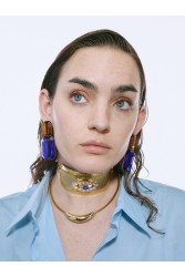 KALEIDO PRISCILLA Earrings Σκουλαρίκια από ορείχαλκο επιχρυσωμένο 24 καρατίων