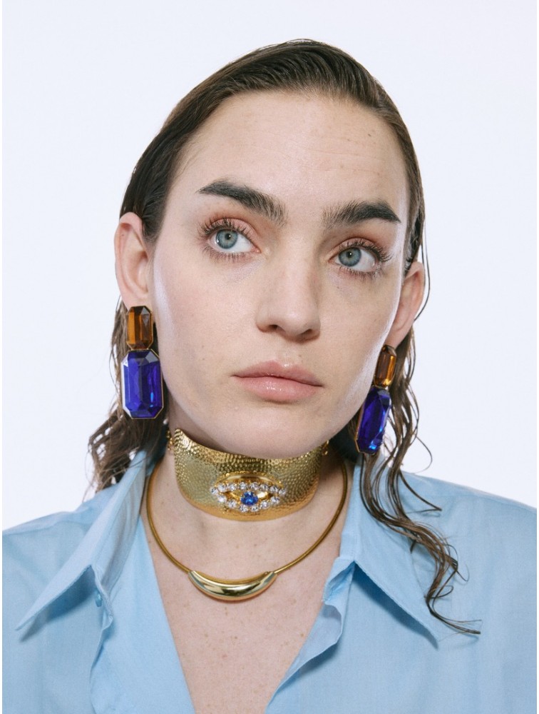 KALEIDO PRISCILLA Earrings Σκουλαρίκια από ορείχαλκο επιχρυσωμένο 24 καρατίων