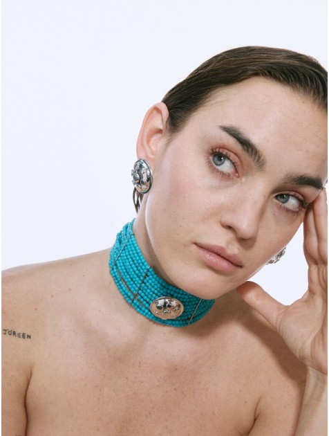 KALEIDO NEFELI Earrings Σκουλαρίκια από ορείχαλκο επαργυρωμένα