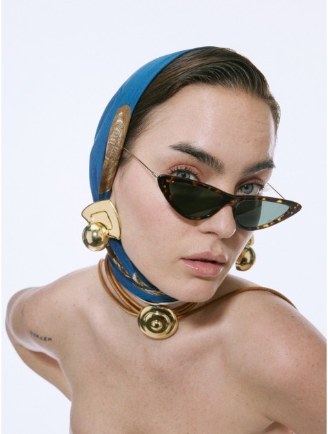 KALEIDO IVY Earrings Gold Σκουλαρίκια από ορείχαλκο επιχρυσωμένο 24 καρατίων