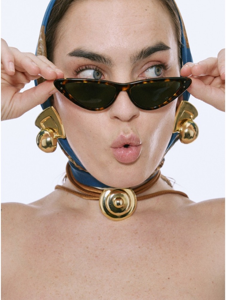 KALEIDO IVY Earrings Gold Σκουλαρίκια από ορείχαλκο επιχρυσωμένο 24 καρατίων