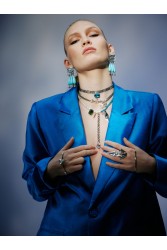 KALEIDO CRYSTALTEARS Σκουλαρίκια επάργυρος ορείχαλκος