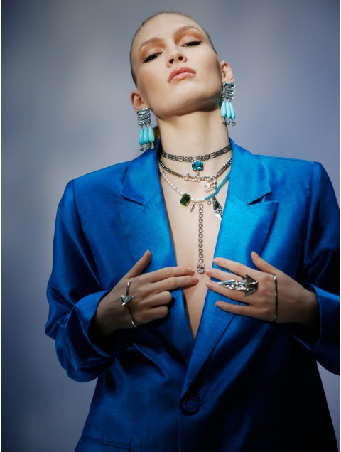 KALEIDO CRYSTALTEARS Σκουλαρίκια επάργυρος ορείχαλκος