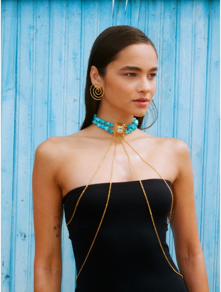 KALEIDO KERANG Earrings 24 καρατίων Επιχρυσωμένα Σκουλαρίκια σε χρυσό χρώμα