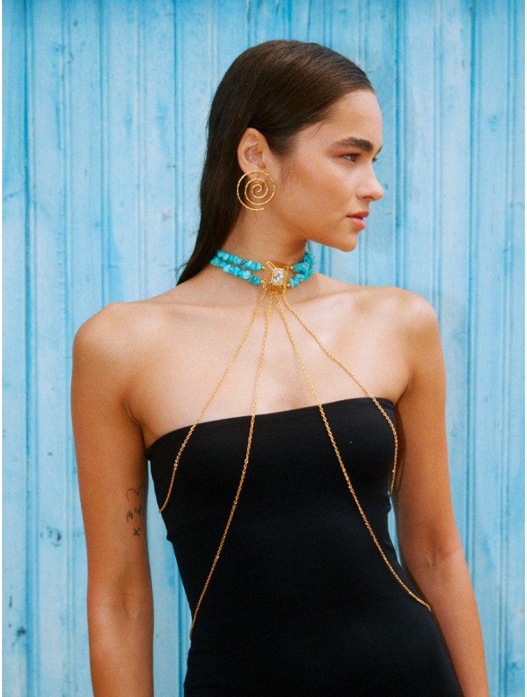 KALEIDO KERANG Earrings 24 καρατίων Επιχρυσωμένα Σκουλαρίκια σε χρυσό χρώμα