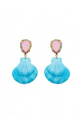 KALEIDO OCEANIS Earrings Σκουλαρίκια 24 καρατίων επιχρυσωμένα με κρύσταλλο